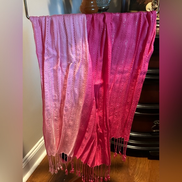 Cejon Asymmetrical Pink and Fuchsia Scarf - Picture 1 of 3
